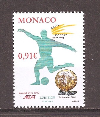 Monaco 2002 - Premiul lui Luis Figo pentru filatelie ASCAT, MNH foto