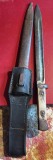MAUSER K 98, BAIONETA VECHE WW II CU TEACA si PORT DIN PIELE/TEACA PREZINTA MARCAJE(,,FG.GY.")/PIESA VECHE DE COLECTIE
