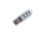 Cumpara ieftin Mini lampa USB cu 3 LED-uri, portabila, lumina calda, carcasa transparenta