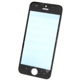 Geam Sticla cu OCA si Rama iPhone 5S, Negru - Display de Calitate Premium