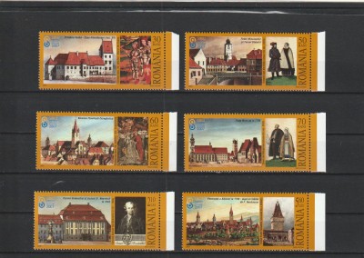 ROMANIA 2007 LP 1769 SIBIU CAPITALA EUROPEANA CULTURALA SERIE CU VINIETA MNH foto