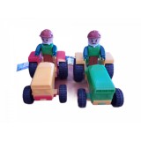 Mini tractor cu figurina, 12 cm, Lena
