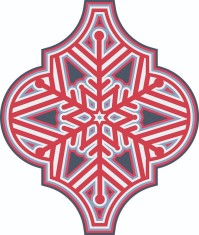 Sticker decorativ, Mandala , Rosu, 70 cm, 4987ST-7 foto