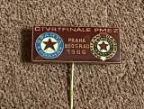 Insigna meci fotbal SPARTA PRAGA - PARTIZAN BELGRAD (23.02.1966)