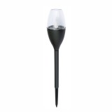 Lampa solara LED Hoff, faclie, plastic, H 37.5 cm, neagra, exterior