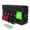 Green Cell Invertor auto de la 24V la 230V (amplificator de tensiune) 2000W undă sinusoidală pură