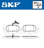 Set placute frana spate SKF VKBP90010E