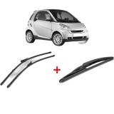 Cumpara ieftin Set 3 stergatoare SMART FORTWO Coupe (451) 2007 - 2012, pentru parbriz si luneta, Valeo Silencio