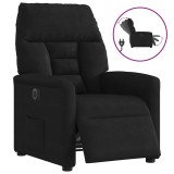 Cumpara ieftin Fotoliu rabatabil electric, negru, microfibra