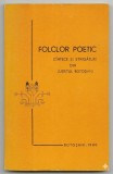 Folclor poeticCintece si strigaturi din judetul Botosani Antologie alcatuita si prefata de Ion H. Ciubotaru 1980