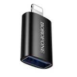 Adaptor Borofone Negru BV26 Lightning tata la USB-A mama