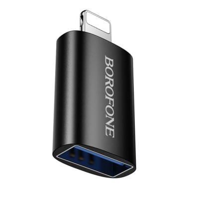 Adaptor Borofone Negru BV26 Lightning tata la USB-A mama foto