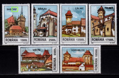 RO 2002 ,LP 1582 ,&amp;quot; Cetati sasesti-Transilvania&amp;quot;,serie cu EROARE catalogata, MNH foto