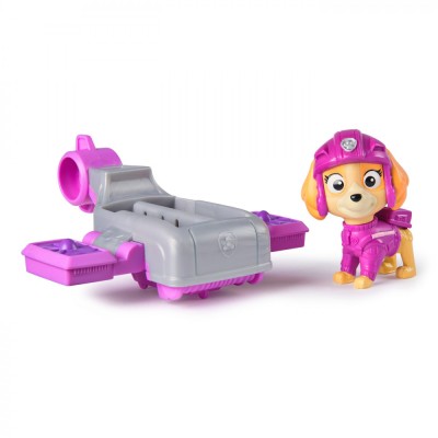 PATRULA CATELUSILOR ACTION PUPS SET VEHICUL DE SALVARE HOVERBOARD SI FIGURINA SKYE 5 CM foto