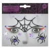Tatuaje Autocolante Decorative pentru Fata, Panza de Paianjen, Mov, Set 12+ Ani, Oem