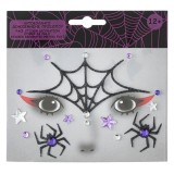 Tatuaje Autocolante Decorative pentru Fata, Panza de Paianjen, Mov, Set 12+ Ani
