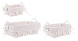 Cumpara ieftin Set 3 cosuri depozitare alb Alesha 26x20x12h; 34x27x13h; 45x35x15h