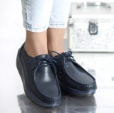 Cumpara ieftin Pantofi cu platforma lyllay navy piele naturala, 36