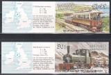 Isle of Man 1988 - Tramvaie și trenuri de epocă, 2 CARNETE (1 X 15 Timbre + 1 x 5 Timbre), MNH, Nestampilat