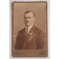 CDV Atelier Romania Sibiu Hermannstadt Nagyszeben Eugen Sieblich - Bărbat cu mustață