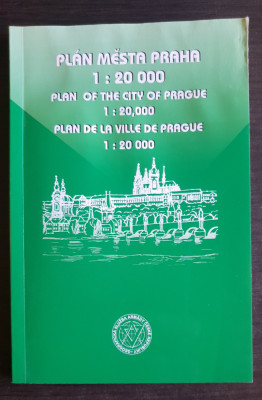 Plan Mesta PRAHA (Praga, planul orașului) 1:20000 Plan of The City of Prague foto