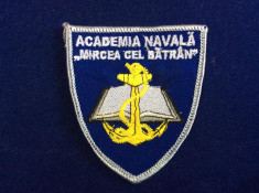 Efecte militare - Emblema textila - Academia navala ,,Mircea cel Batran&amp;quot; (2) foto