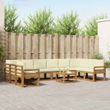 vidaXL Set de canapea cu pernă 11 pcs Natural și Crem 3367088