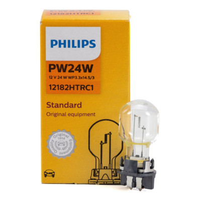 Bec Auto Semnalizator si Lampa PW24W Philips Standard, 12V, 24W foto