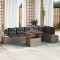 vidaXL Set de masă pentru grădină 7 pcs Gri și Brown 100 x 55 x 73 cm 3350076