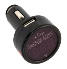 Tester voltmetru, afisaj LCD, masurare DC 8V-30V +/- 1,2%, 2,1A, 12V, 7,5 x 4 x 4 cm, negru