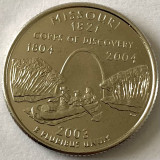 AMERICA QUARTER 1/4 DOLLAR 2003 LITERA P.(Lewis si Clark -MISSOURI),PL. PLATINA, America de Nord, Cupru-Nichel