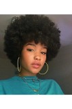 Peruca Xtrend 8 Inch Afro scurtă, crețată și ondulată - păr sintetic negru pufos cu bucle moi și elastice - rezistentă la căldură