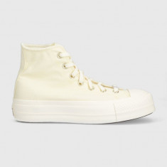 Converse tenisi Chuck Taylor All Star Lift Platform culoarea galben, A05198C