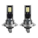 Set 2 Becuri Auto LED H7, 110W, 6600lm, 6000K, 12 SMD, DC 12-24V, 360 grade, Plug &amp; Play, Durata 50000 ore