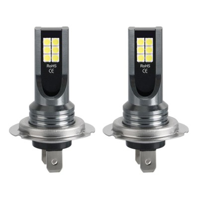 Set 2 Becuri auto LED H7, 120W/set, 12 LED SMD, 6000K, 12/24V foto