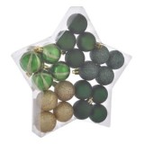 Set Globuri de Craciun Petrol Sampaniu Glitter cu Finisaj Mat și Lucios, CMCLASS