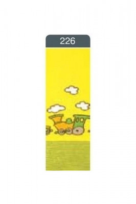 Ciorapi flaușați din bumbac pentru copii cu model, Conte Kids Sof-Tiki 226 - Lemon, 62-74 (12) foto