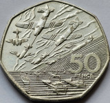 50 pence 1994 Marea Britanie, D-Day Anniversary, km#966, large size, Europa