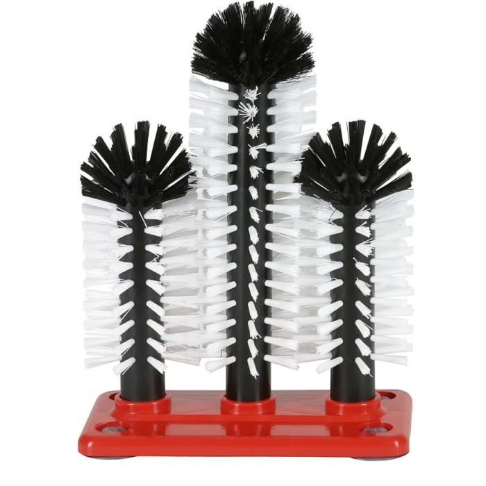 Gl&auml;sersp&uuml;lb&uuml;rste, Gl&auml;sersp&uuml;lb&uuml;rstengarnitur - GR-2 - 2 x 18 + 1 x 24 cm