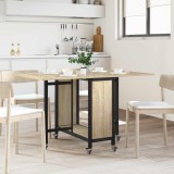 vidaXL Masă de dining pliabilă cu rotițe 130 x 80 x 76,5 cm otel PB 8006044