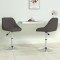 vidaXL Scaune de bucătărie pivotante, 2 buc, gri &icirc;nchis, catifea 335284