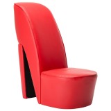 Cumpara ieftin Scaun, design toc inalt, rosu, piele ecologica