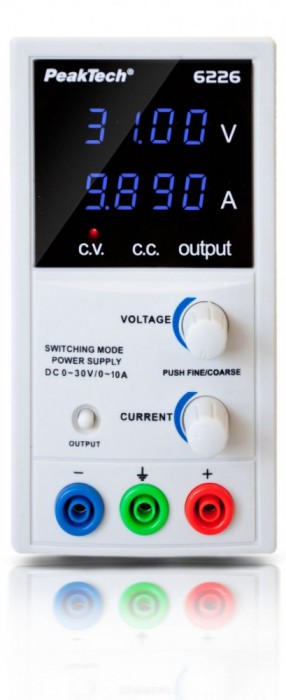 Sursa de alimentare, PEAKTECH, PKT-P6226, LED, 1 canale, pentru ateliere de reparații electronice, Control curent constant