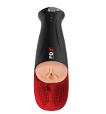 Masturbator Vagin Fuck-O-Matic Pro XL, 5 Moduri Vibratie, 5 Moduri Suctiune, Natural, 35 cm