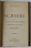 SCRIERI de ION GHICA , VOLUMUL II : PARTEA II si III din CONVORBIRI ECONOMICE ) , prefata de PETRE V. HANES , 1914