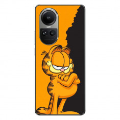 Husa compatibila cu Oppo Reno10 5G Silicon Gel Tpu Model Garfield Black and Orange