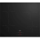 Plita incorporabila Beko HII64401SMTX, Inductie ,4 zone de gatit, OverHeat Safety System, Auto Shutdown, 60 cm, Negru