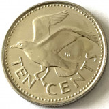 BARBADOS 10 cents 1980,( Special Uncirculated - TIRAJ 649.), FOARTE RARA, America de Nord, Cupru-Nichel