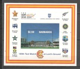 Barbados.2000 100 ani de cricket-Bl. GB.135