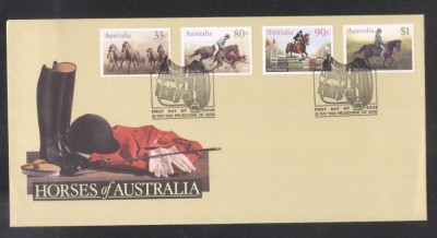 Australia 1986 Horse racing FDC K.807 foto